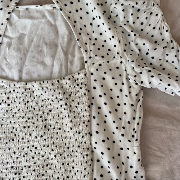 Abercrombie & Fitch Polka Dot Blouse with Open Back - Picture 3 of 4